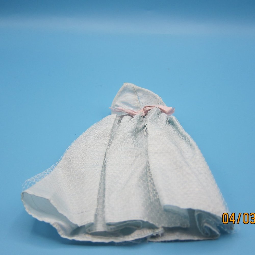 Handmade Light blue pink bow Barbie sized fashion doll dress Pre-owned